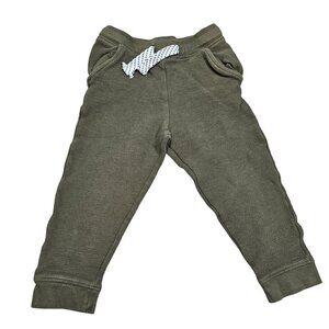 Tommy Bahama Kids Olive Green Ribbed Jogger Pants With Drawstring Waist Size 4T‎